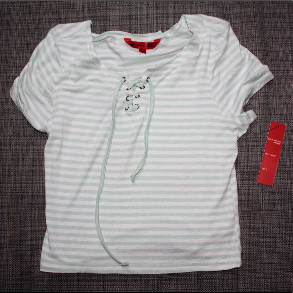 White and green blouse
